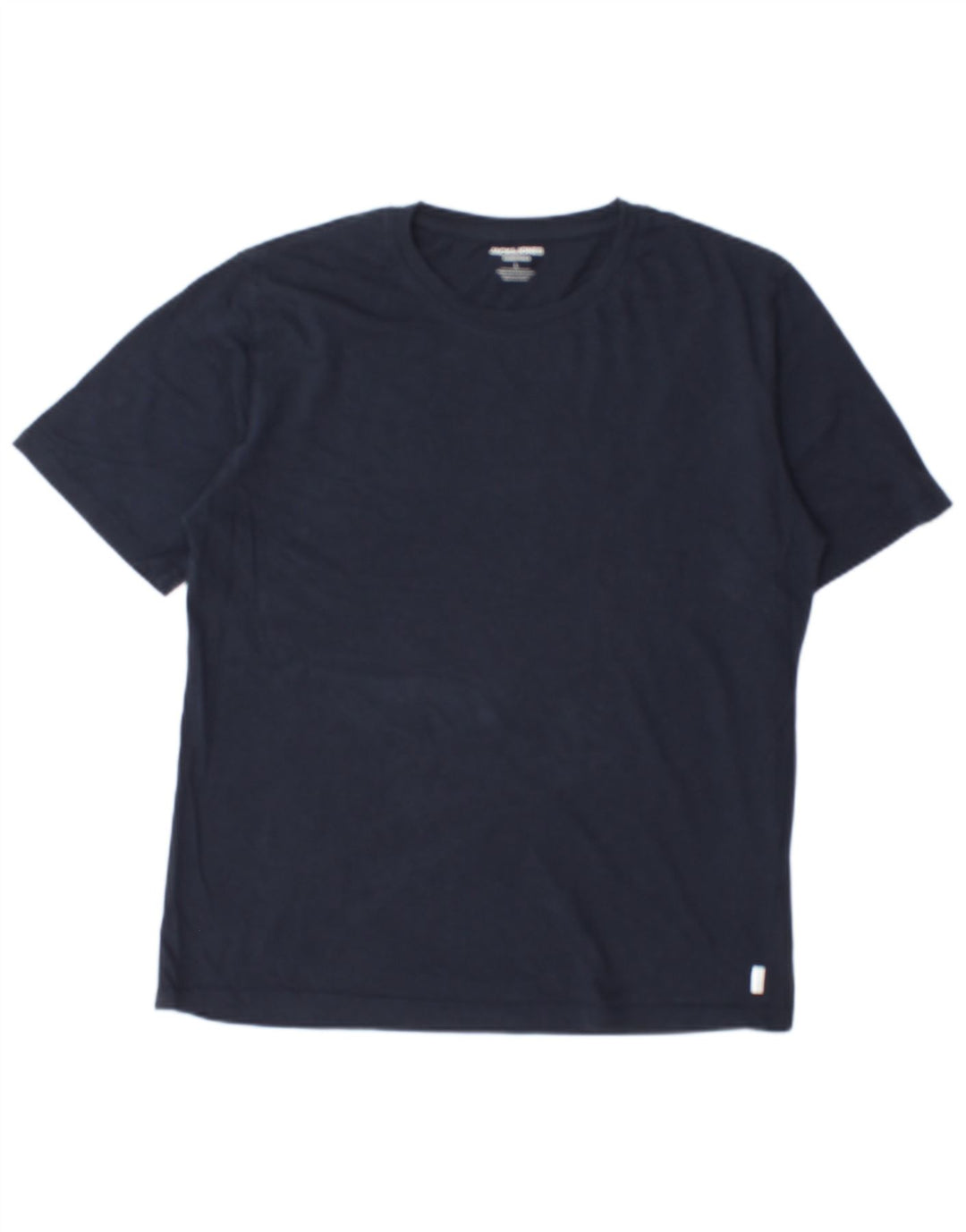 Jack & Jones Mens T-Shirt Top Large Navy Blue Cotton