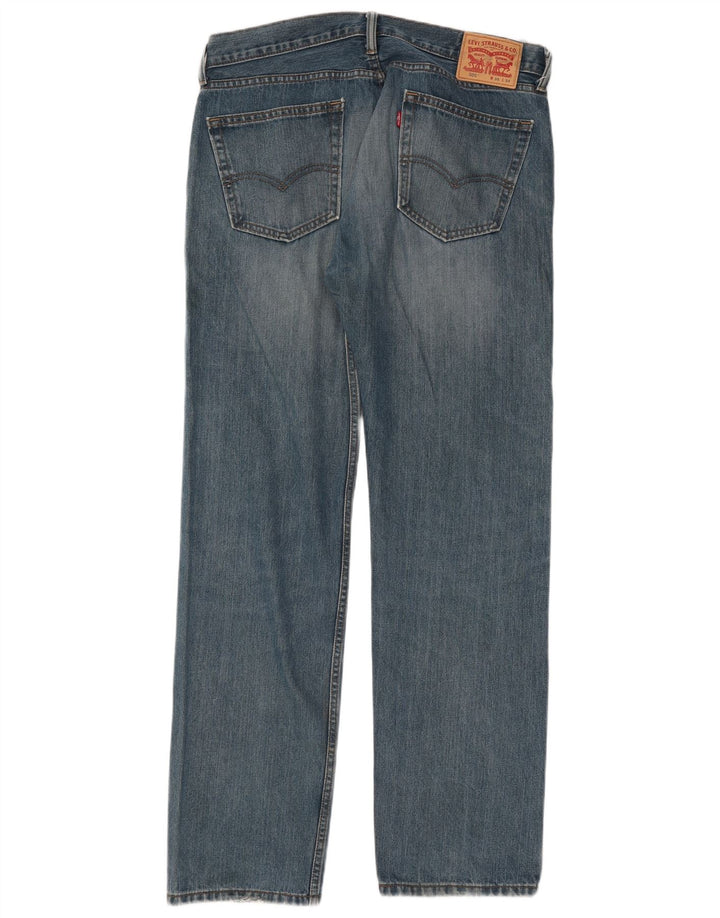 Levi's Mens 505 Straight Jeans W36 L34 Blue Cotton