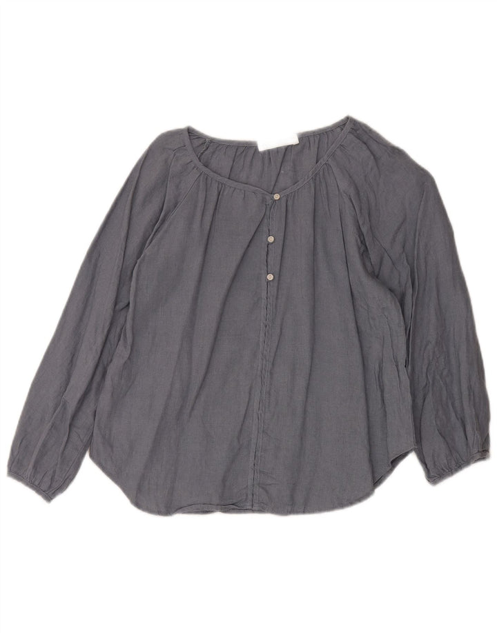 ZARA Girls Shirt Blouse 9-10 Years Grey Linen