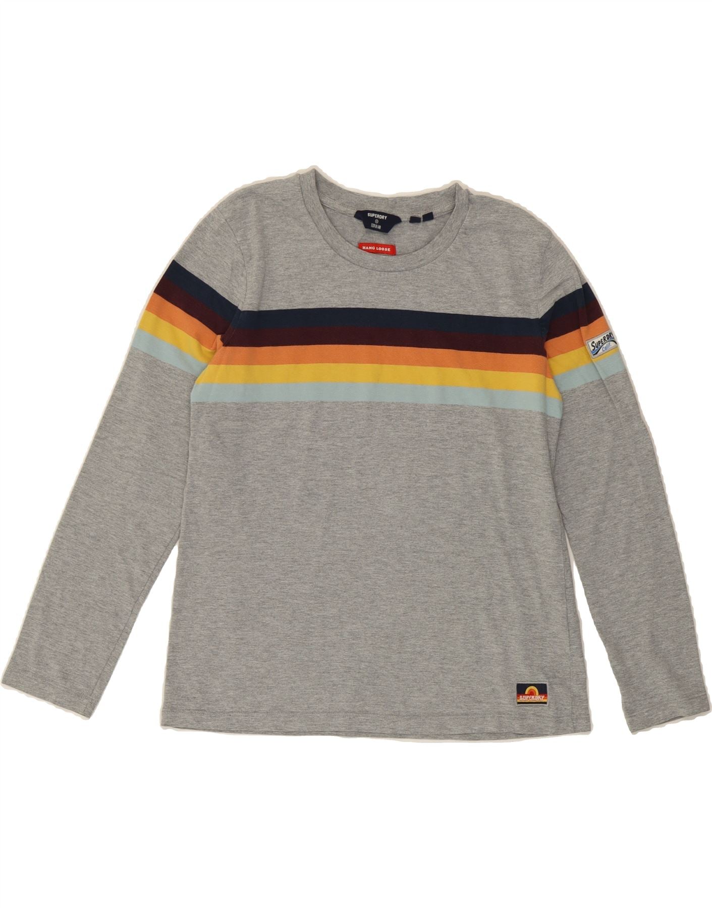 Maglia da donna SUPERDRY a maniche lunghe, taglia UK 12, in cotone