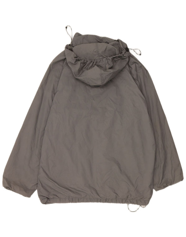 Champion Mens Hooded Oversized Rain Jacket UK 38 Medium Grey