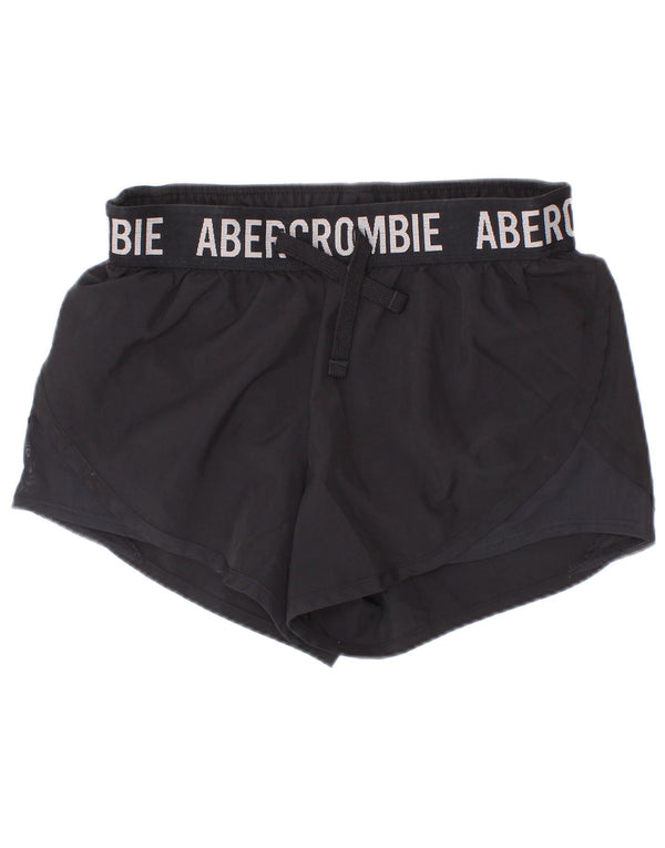Abercrombie & Fitch Girls Graphic Sport Shorts 9-10 Years Black Polyester