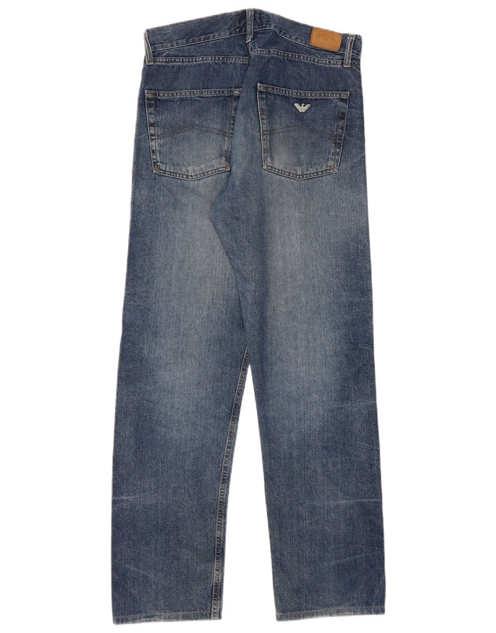 Armani Mens Straight Jeans W34 L31 Navy Blue