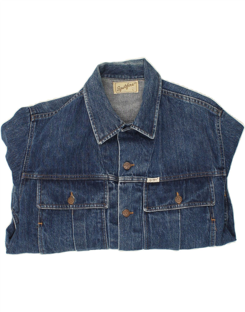 SPITFIRE Mens Denim Jacket UK 40 Large Blue Cotton Vintage Spitfire and Second-Hand Spitfire from Messina Hembry 