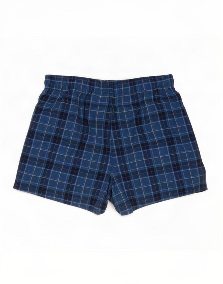 Adidas Mens Swimming Shorts Large Navy Blue Check Polyester