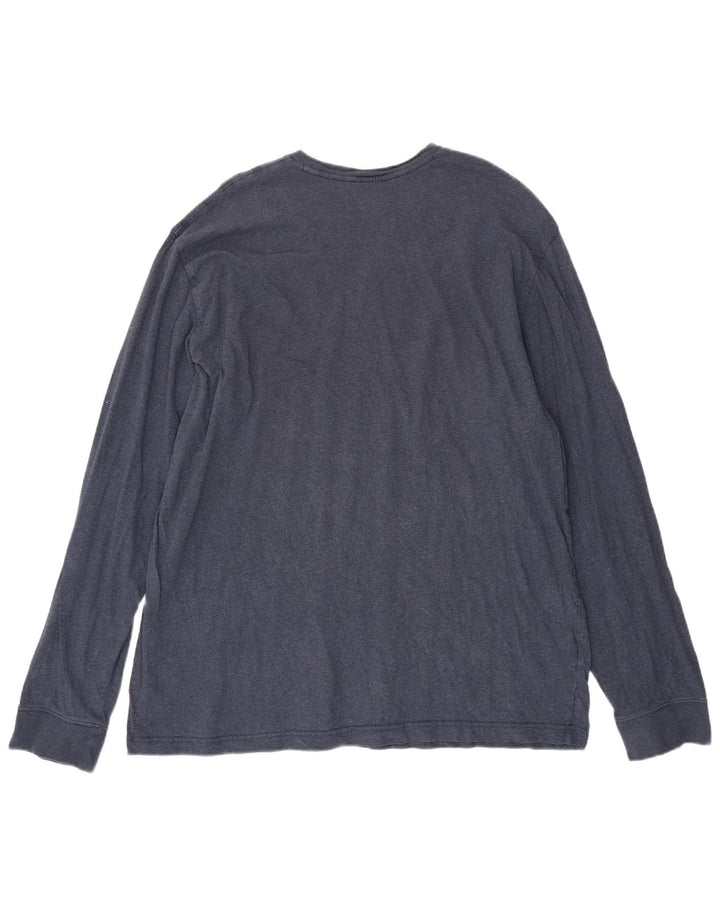 Eddie Bauer Mens Tall Top Long Sleeve XL Navy Blue Cotton