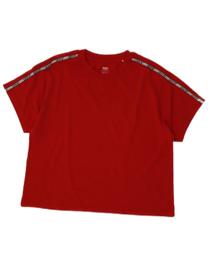 Levi's Womens Graphic T-Shirt Top UK 12 Medium Red