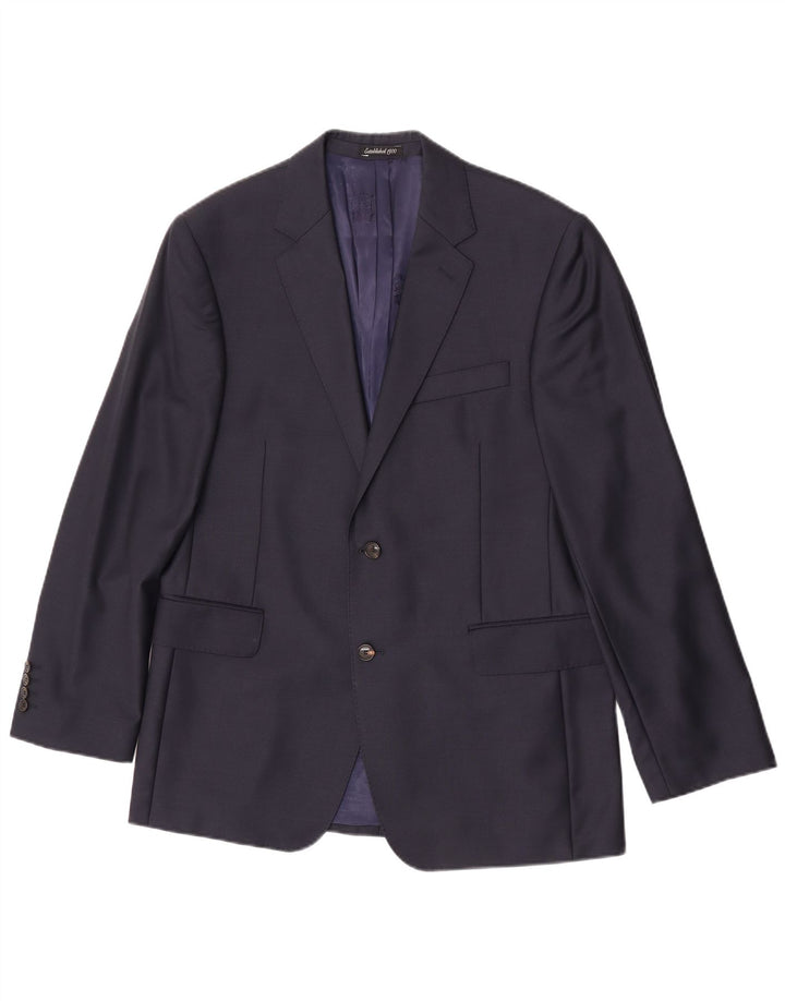 Austin Reed Mens 2 Button Blazer Jacket UK 42 XL Navy Blue Wool