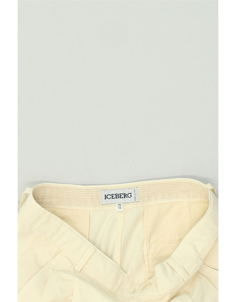 ICEBERG Mens Pegged Chino Trousers IT 48 Medium W32 L31 Beige Cotton | Vintage Iceberg | Thrift | Second-Hand Iceberg | Used Clothing | Messina Hembry 