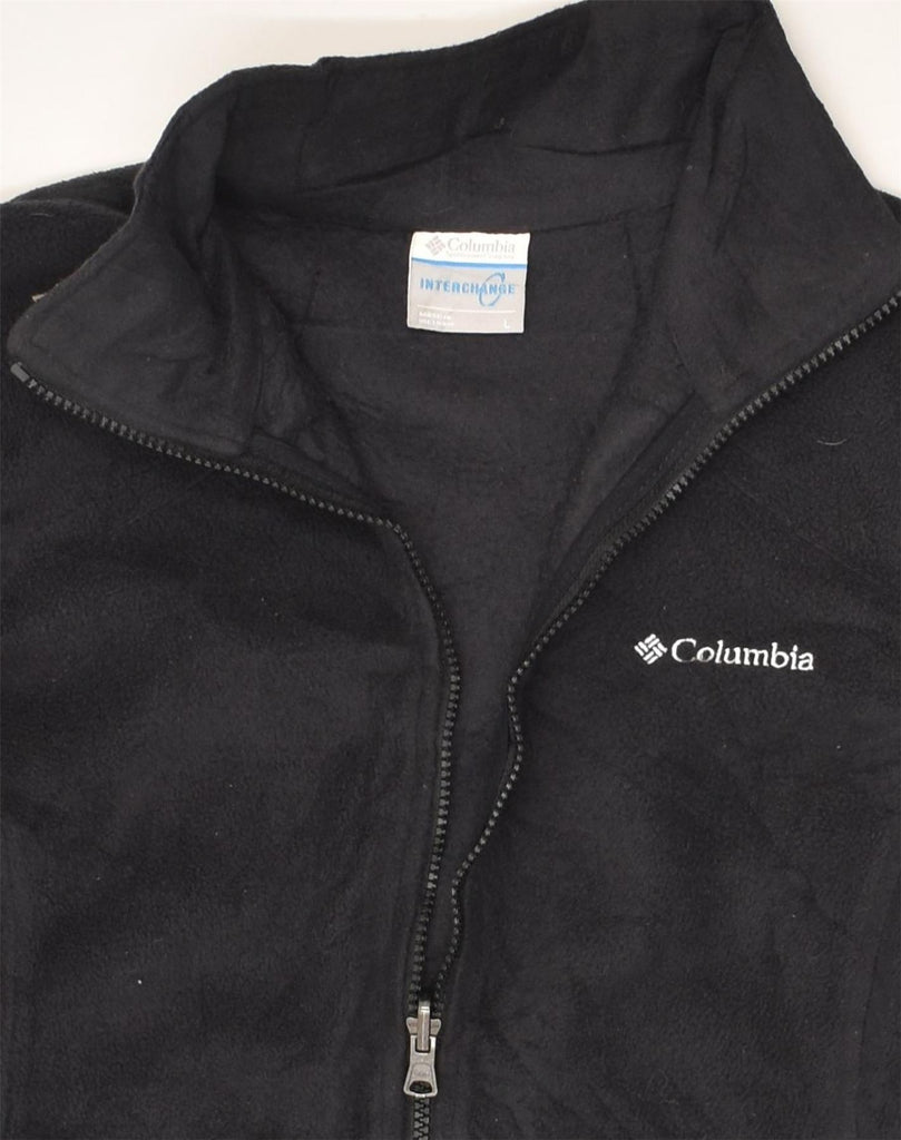 COLUMBIA Womens Fleece Jacket UK 14 Large Black | Vintage Columbia | Thrift | Second-Hand Columbia | Used Clothing | Messina Hembry 