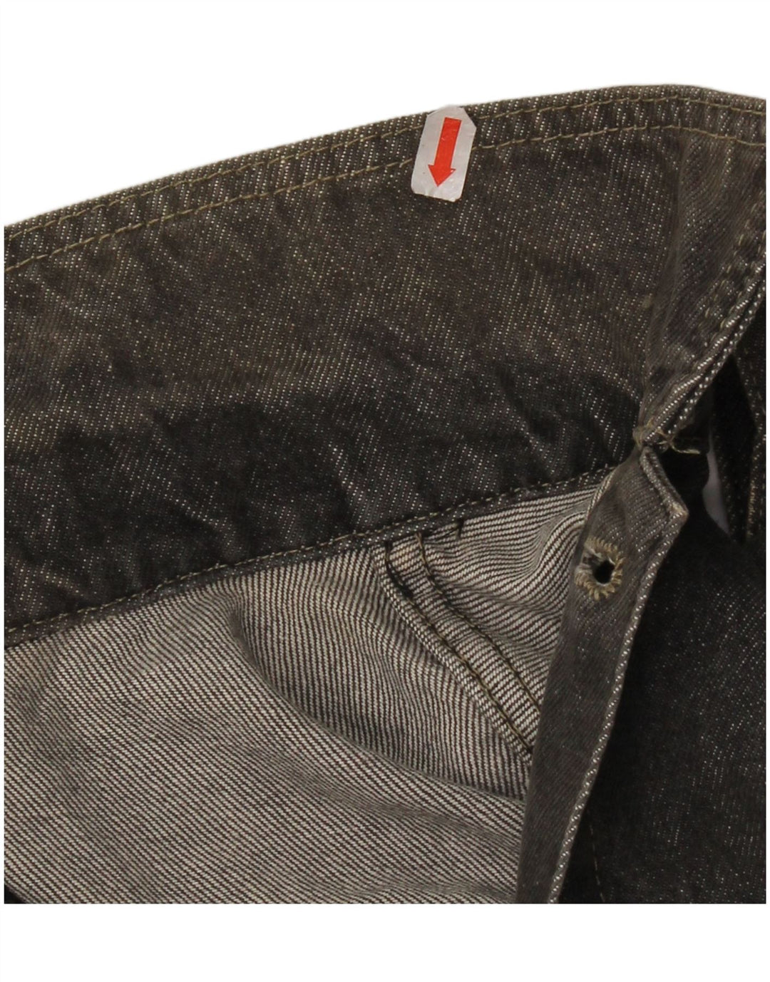 Benetton Mens Oversized Denim Jacket IT 46 Small Grey Cotton