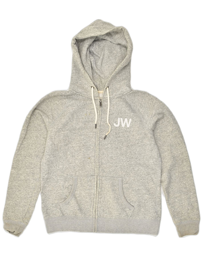 JACK WILLS Womens Zip Hoodie Sweater UK 14 Large Grey Cotton | Vintage Jack Wills | Thrift | Second-Hand Jack Wills | Used Clothing | Messina Hembry 