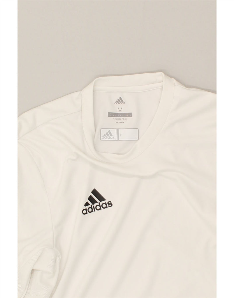 ADIDAS Mens Climacool Graphic T-Shirt Top Medium White Polyester | Vintage Adidas | Thrift | Second-Hand Adidas | Used Clothing | Messina Hembry 