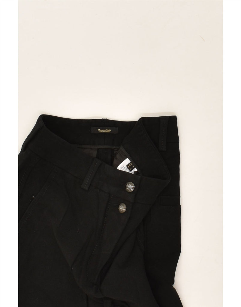 MASSIMO DUTTI Womens Slim Chino Trousers EU 34 XS W24 L25  Black Wool | Vintage Massimo Dutti | Thrift | Second-Hand Massimo Dutti | Used Clothing | Messina Hembry 