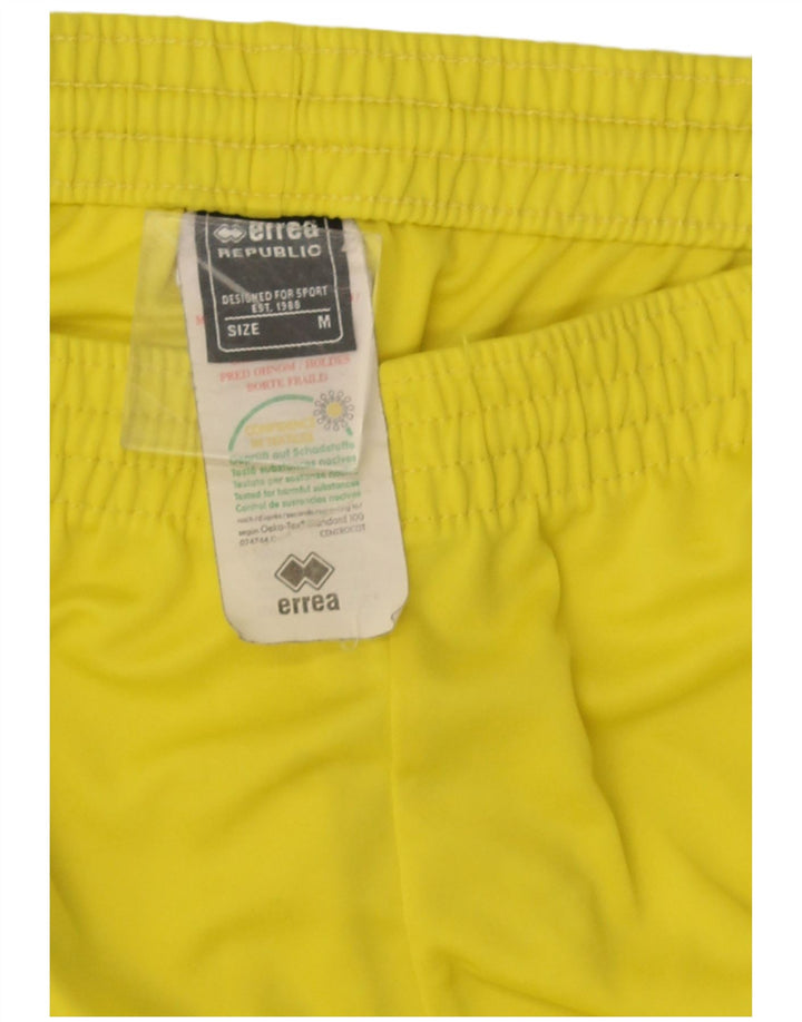 Errea Mens Graphic Sport Shorts Medium  Yellow Polyester