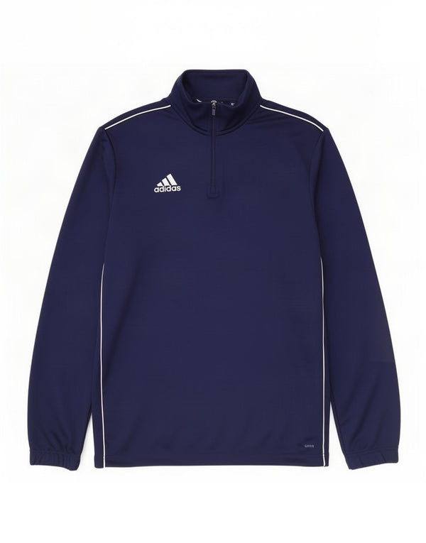 Adidas Mens Climalite Zip Neck Pullover Tracksuit Top Large Navy Blue