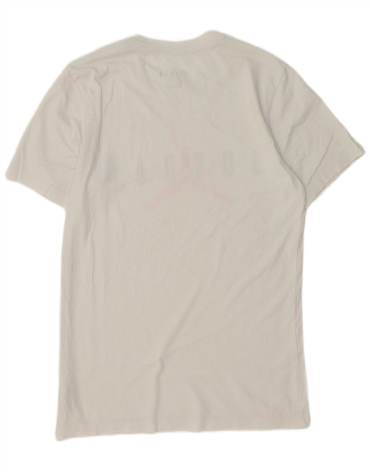 Jordan Mens Graphic T-Shirt Top Small White Cotton