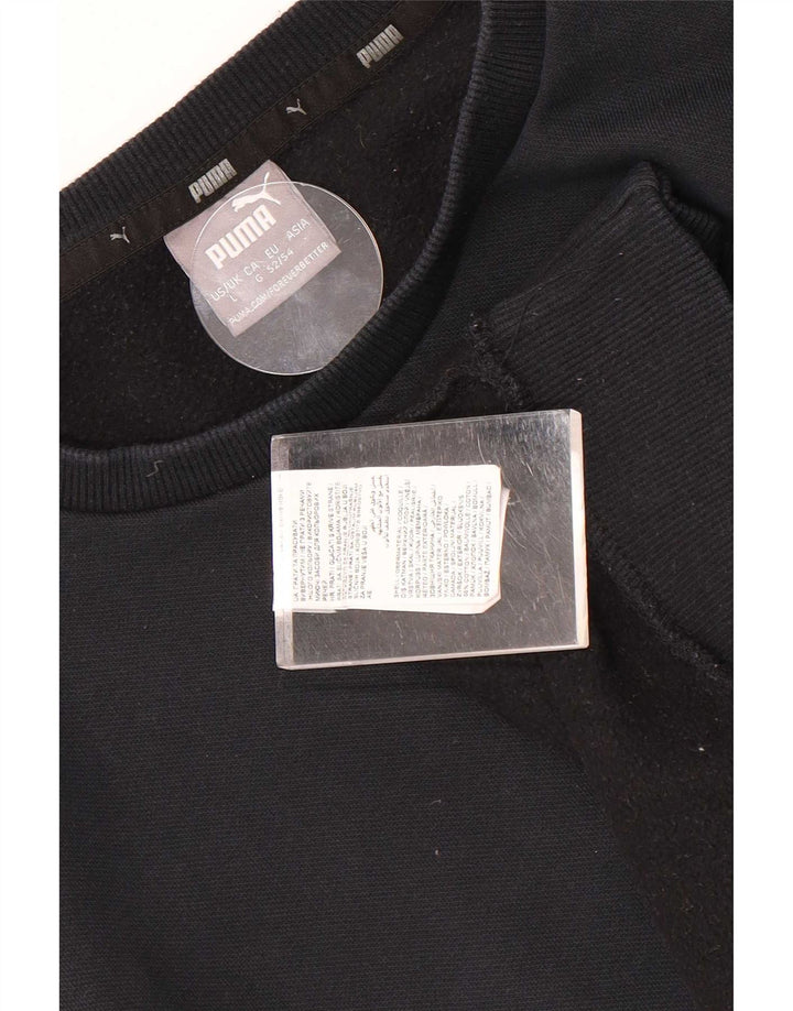 Puma Mens Sweatshirt Jumper Large Black Cotton
