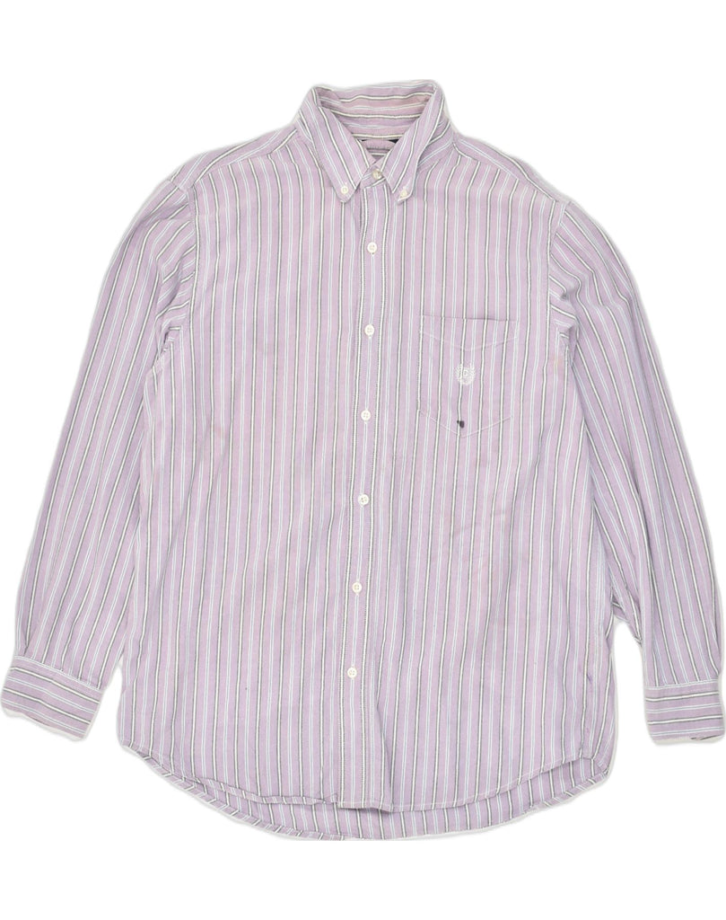 CHAPS Mens Shirt Large Purple Striped Cotton | Vintage Chaps | Thrift | Second-Hand Chaps | Used Clothing | Messina Hembry 