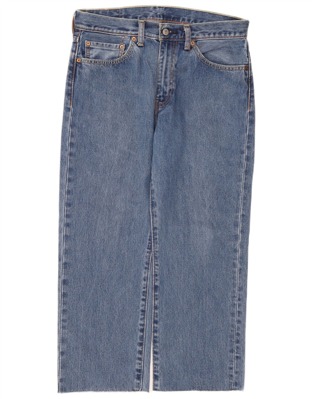 Levi's Mens 751 Cropped Straight Jeans W32 L24 Blue Cotton
