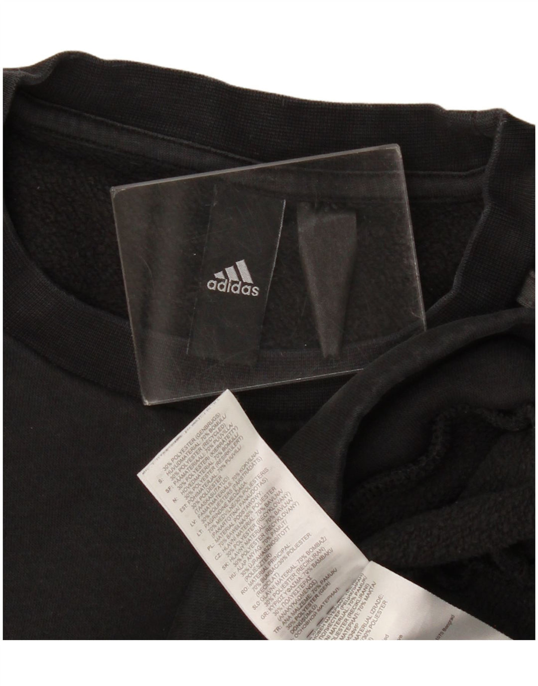 Adidas Mens Sweatshirt Jumper Small Black Cotton