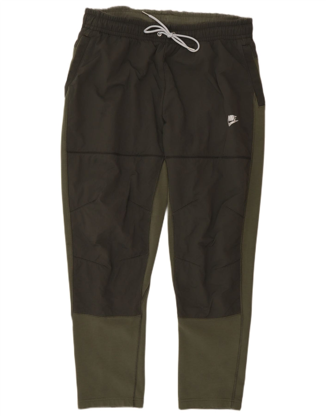 Nike Mens Tracksuit Trousers Large Green Colourblock Cotton
