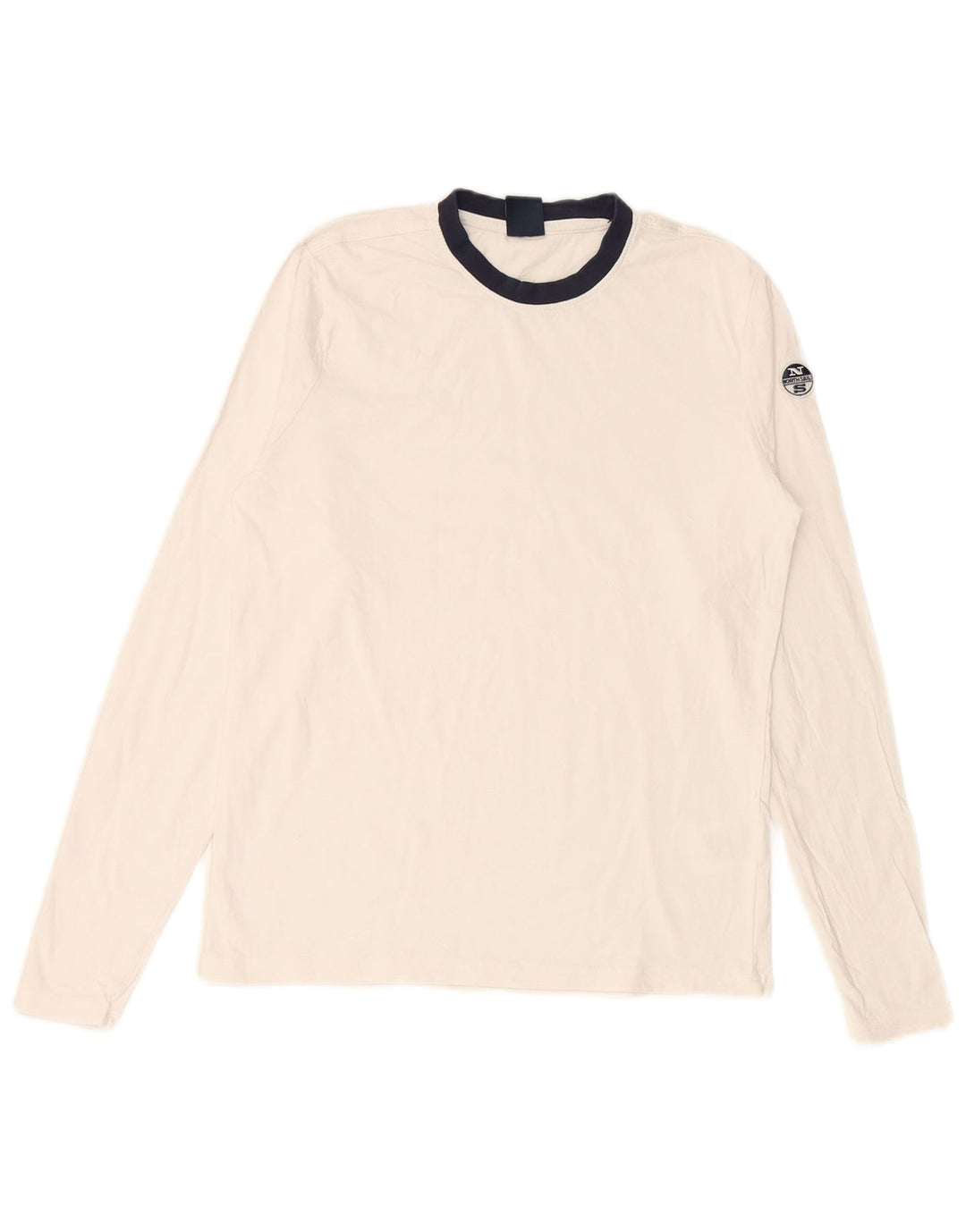 NORTH SAILS Mens Top Long Sleeve XS White Cotton