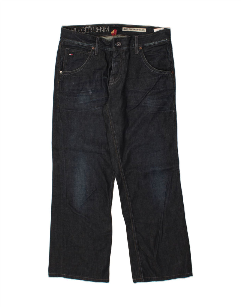 TOMMY HILFIGER Mens Comfort Fit Straight Jeans W34 L29 Navy Blue Cotton Vintage Tommy Hilfiger and Second-Hand Tommy Hilfiger from Messina Hembry 
