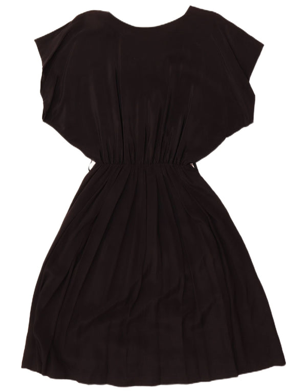 Vintage Womens Batwing A-Line Dress UK 18 XL Black