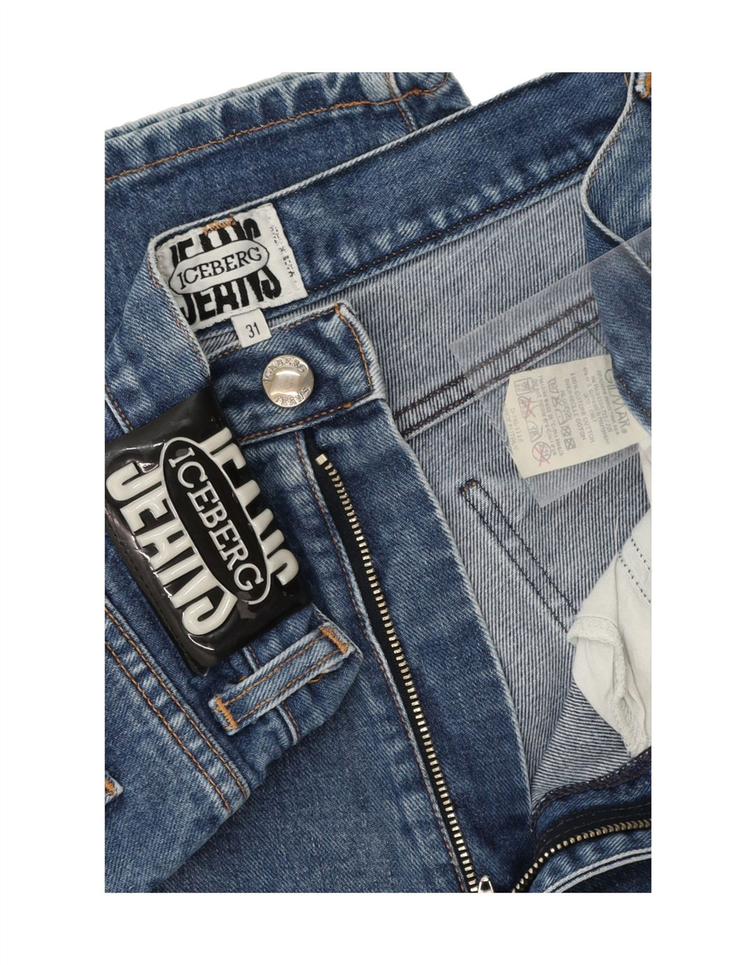 ICEBERG Mens Slim Jeans W31 L32 Blue Cotton Vintage Iceberg and Second-Hand Iceberg from Messina Hembry 