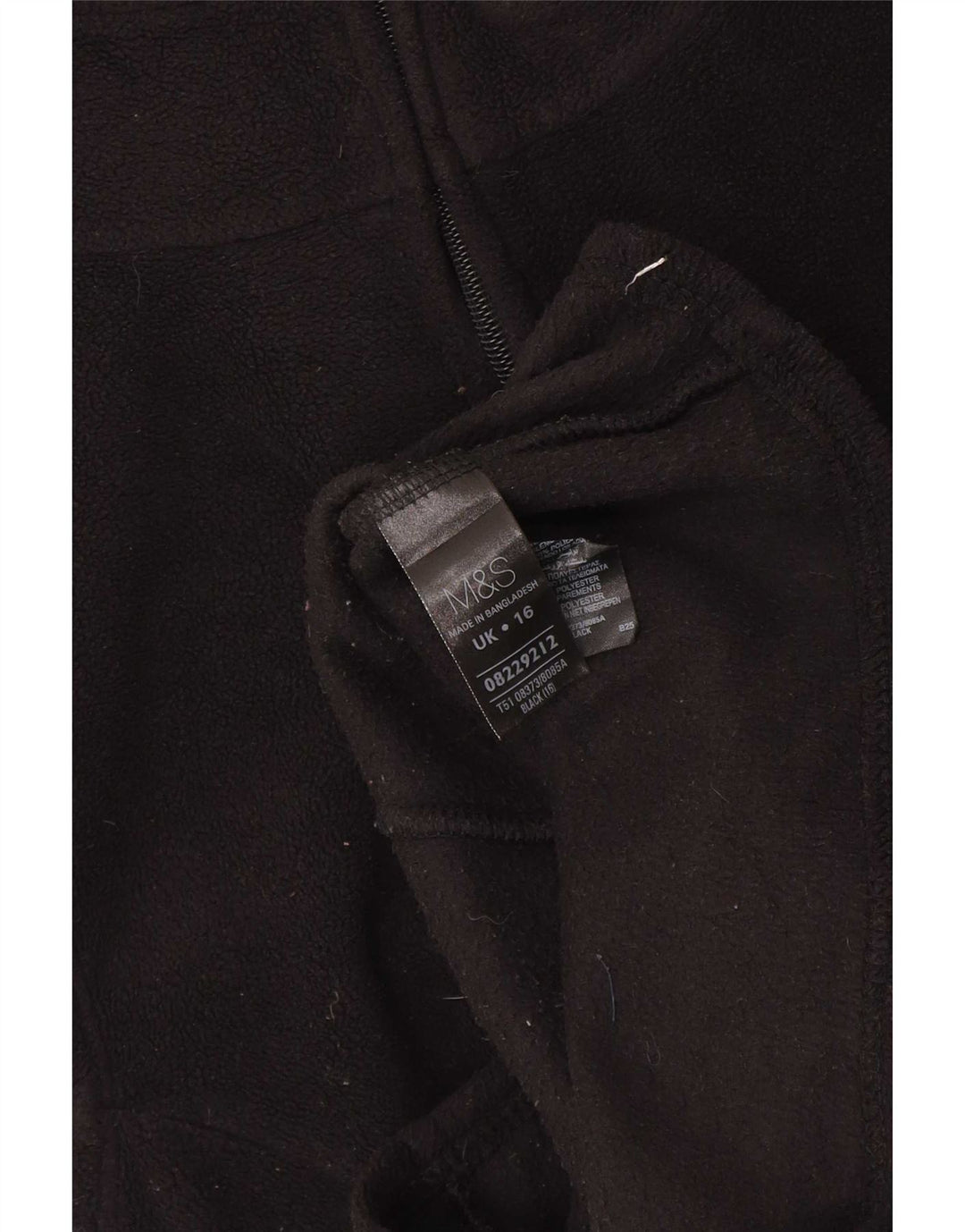 Marks & Spencer Womens Fleece Gilet UK 16 Large Black Polyester