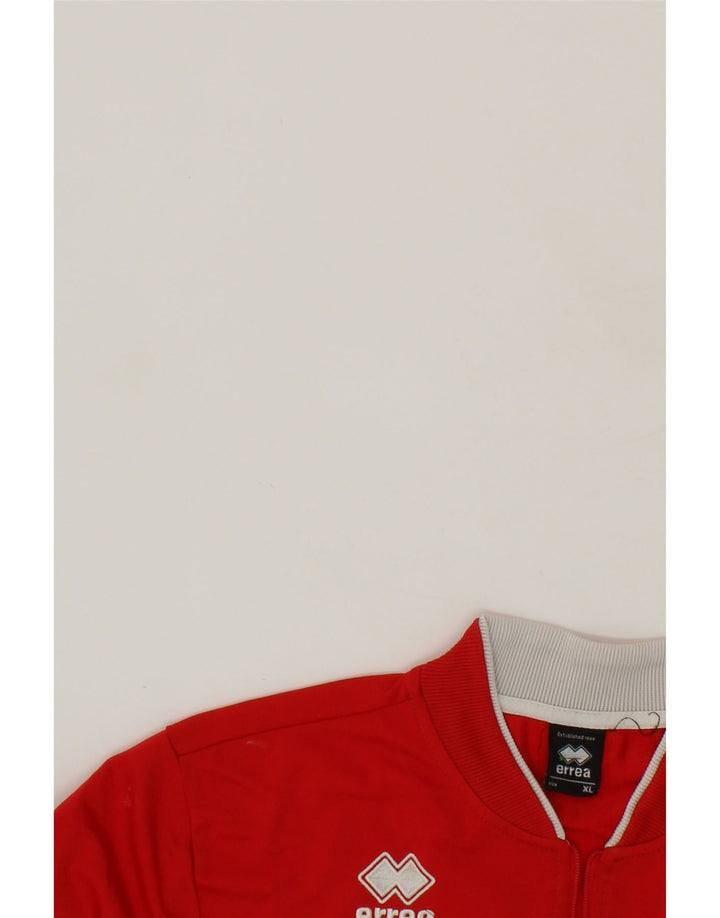 ERREA Mens Graphic Tracksuit Top Jacket XL Red Polyester Vintage Errea and Second-Hand Errea from Messina Hembry 