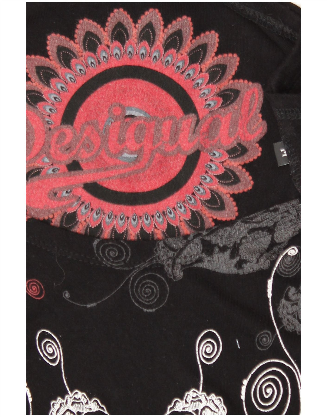 Desigual Womens A-Line Dress UK 12 Medium Black Floral