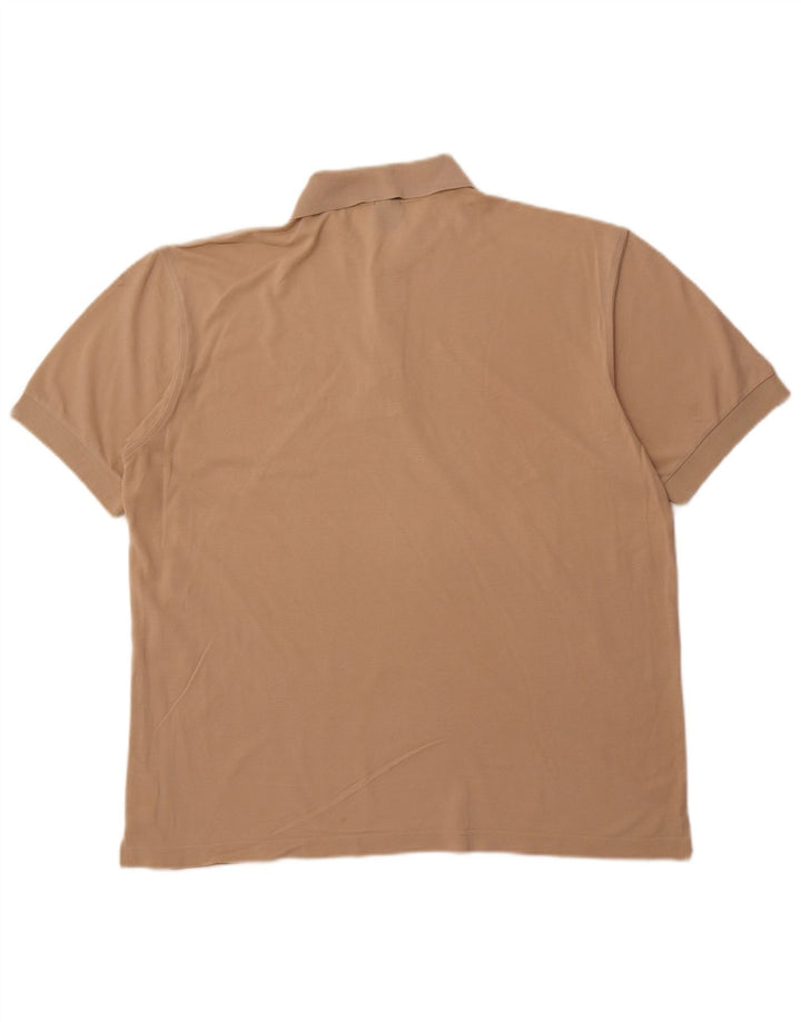 HUGO BOSS Mens Polo Shirt Large Beige Cotton