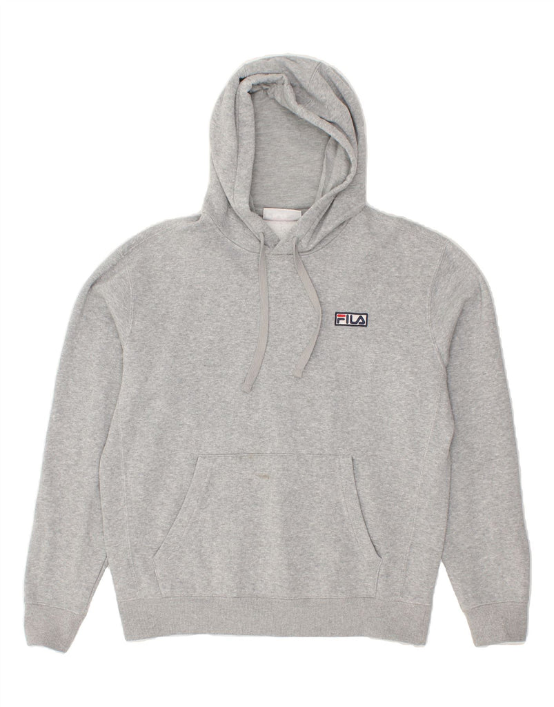 FILA Mens Hoodie Jumper Medium Grey Cotton | Vintage Fila | Thrift | Second-Hand Fila | Used Clothing | Messina Hembry 