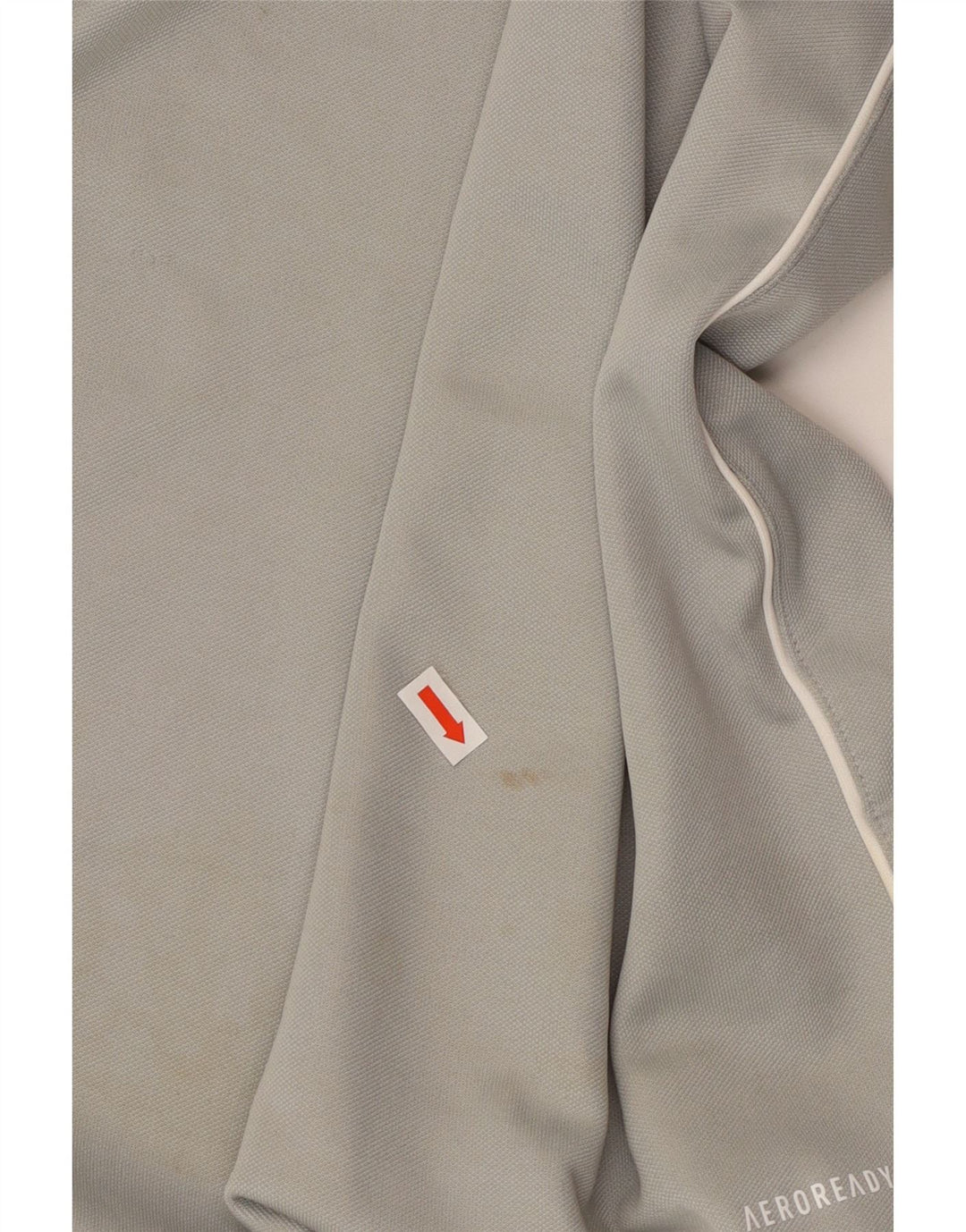 ADIDAS Mens Aeroready Zip Neck Pullover Tracksuit Top XL Grey Polyester