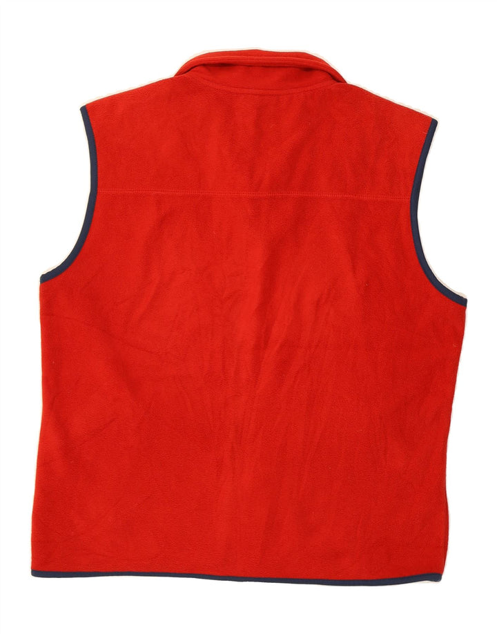 ASICS Mens Fleece Gilet UK 38 Medium Red Vintage Asics and Second-Hand Asics from Messina Hembry 