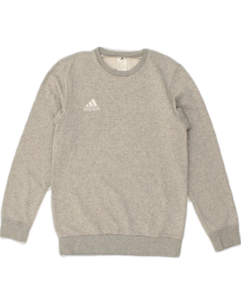 ADIDAS Mens Sweatshirt Jumper Small Grey Cotton | Vintage Adidas | Thrift | Second-Hand Adidas | Used Clothing | Messina Hembry 