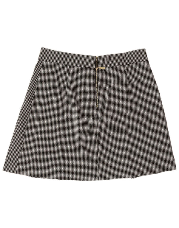 Marks & Spencer Womens Mini Skirt UK 14 Medium W30 Black Houndstooth