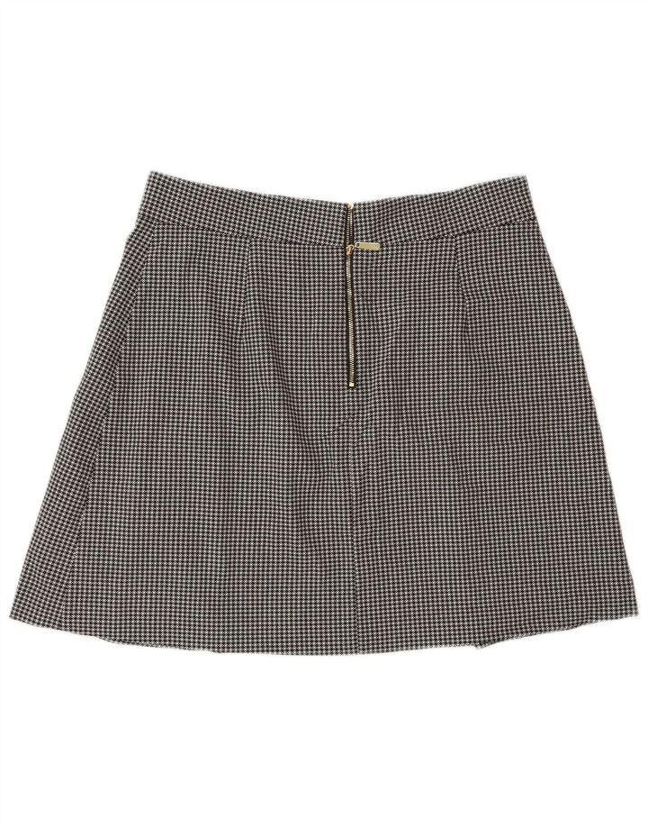 Marks & Spencer Womens Mini Skirt UK 14 Medium W30 Black Houndstooth