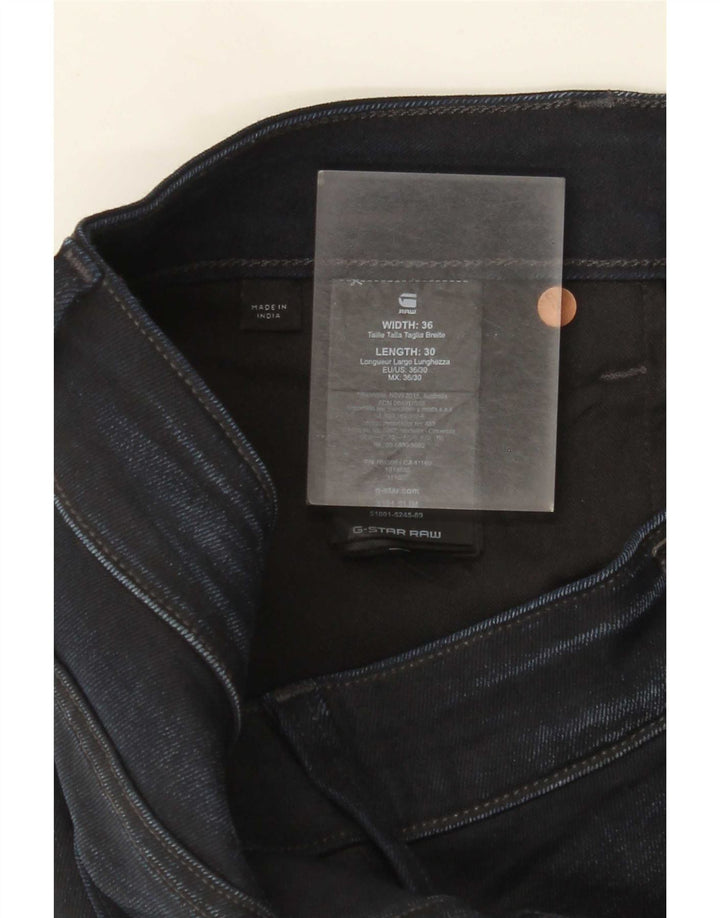 G-Star Mens 3301 Slim Jeans W36 L30 Navy Blue Cotton
