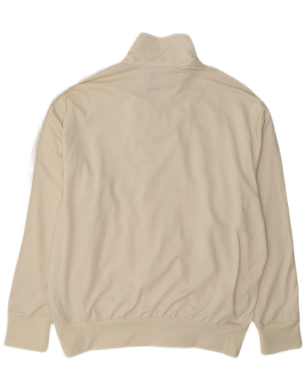 Adidas Mens Tracksuit Top Jacket XL Off White Polyester