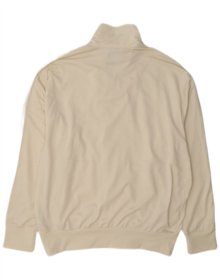 Adidas Mens Tracksuit Top Jacket XL Off White Polyester