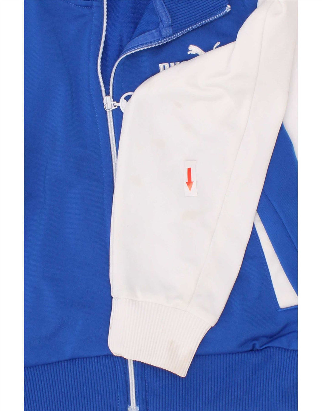 Puma Boys Graphic Tracksuit Top Jacket 3-4 Years Blue Colourblock Polyester
