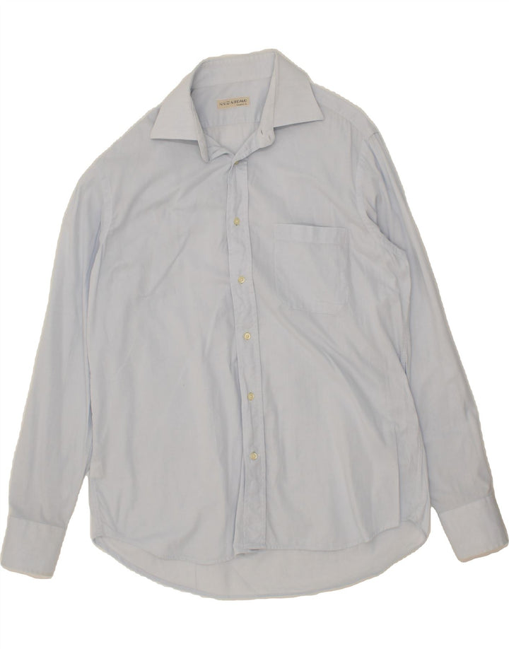 KRIZIA Mens Shirt Size 16 41 Medium Blue Cotton Vintage Krizia and Second-Hand Krizia from Messina Hembry 