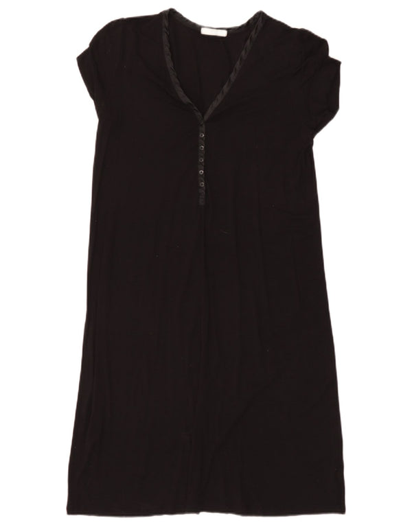 Marks & Spencer Womens T-Shirt Dress UK 8 Small Black Viscose