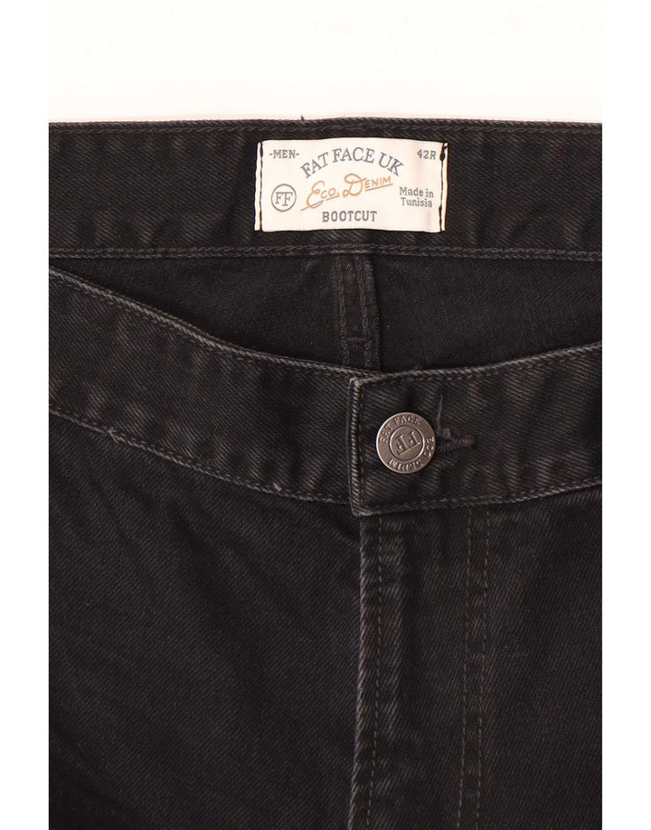 Fat Face Mens Bootcut Jeans W42 L31 Black Cotton