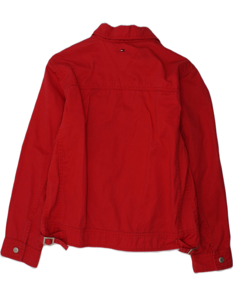 TOMMY HILFIGER Boys Bomber Jacket 11-12 Years Medium Red Cotton | Vintage Tommy Hilfiger | Thrift | Second-Hand Tommy Hilfiger | Used Clothing | Messina Hembry 