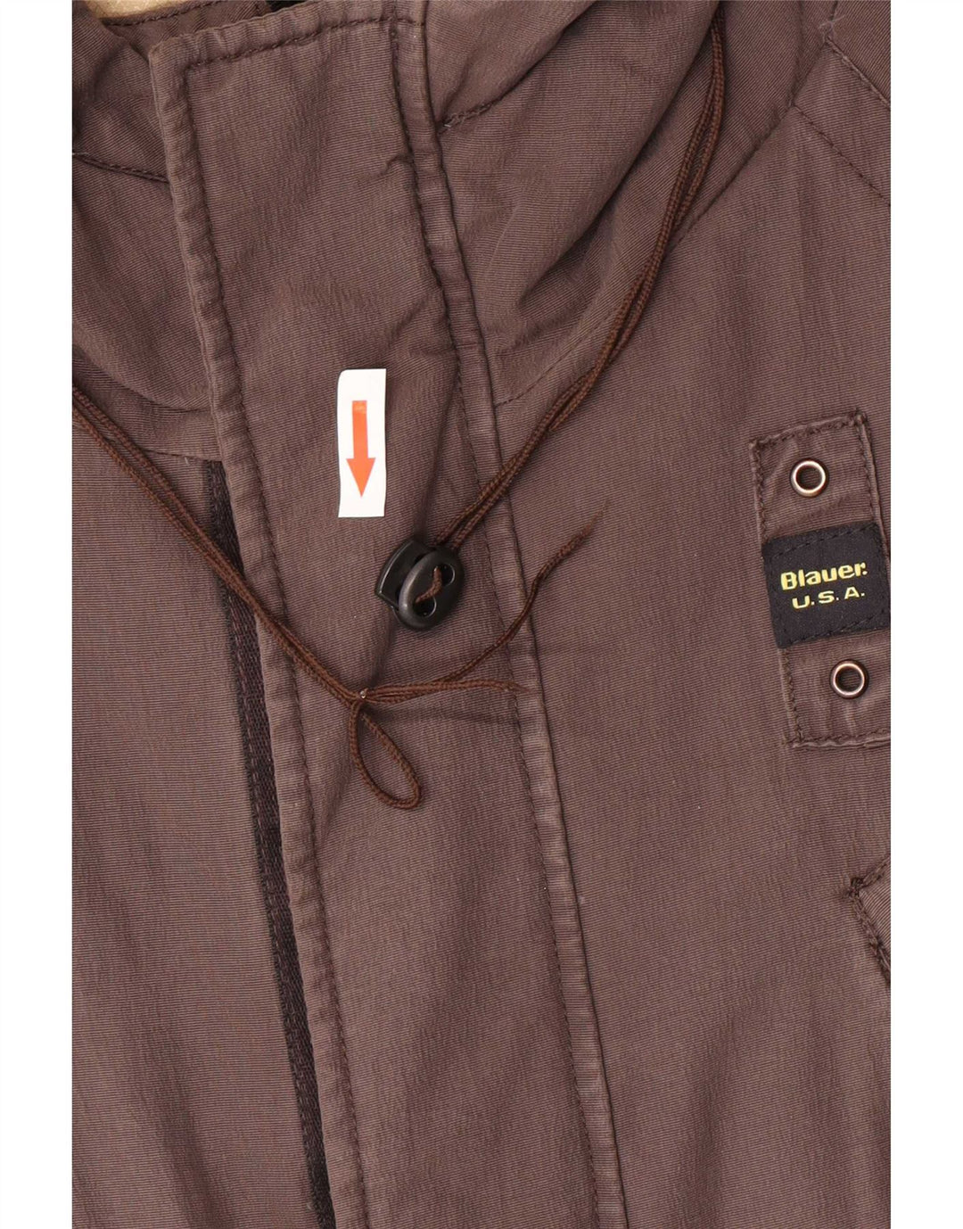 Blauer Mens Hooded Padded Jacket UK 36 Small Brown Polyamide