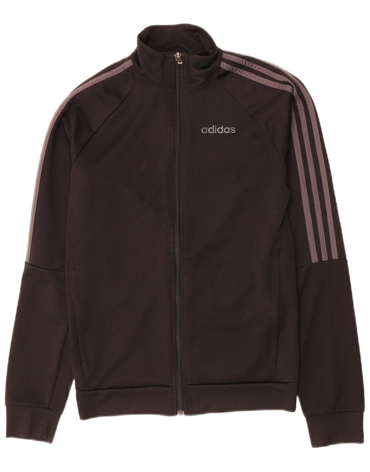 Adidas Mens Tracksuit Top Jacket UK 32/34 XS Black Polyester